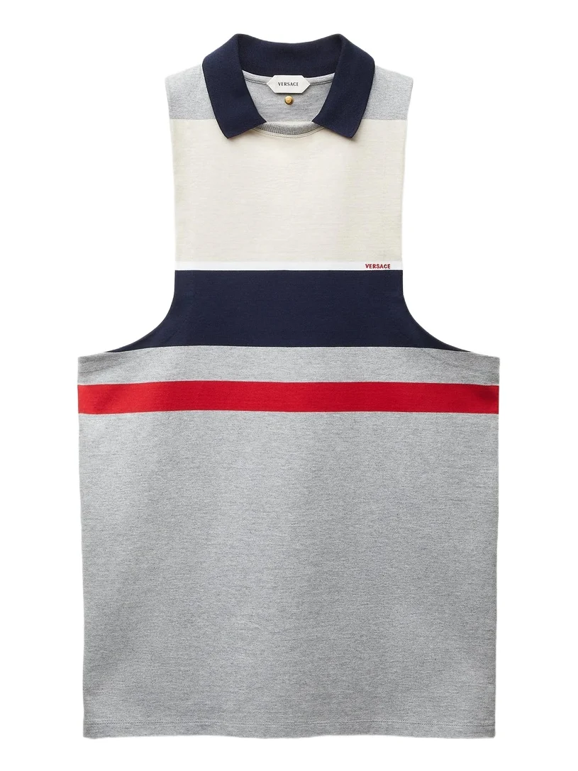Striped Cotton-Jersey Mini Dress