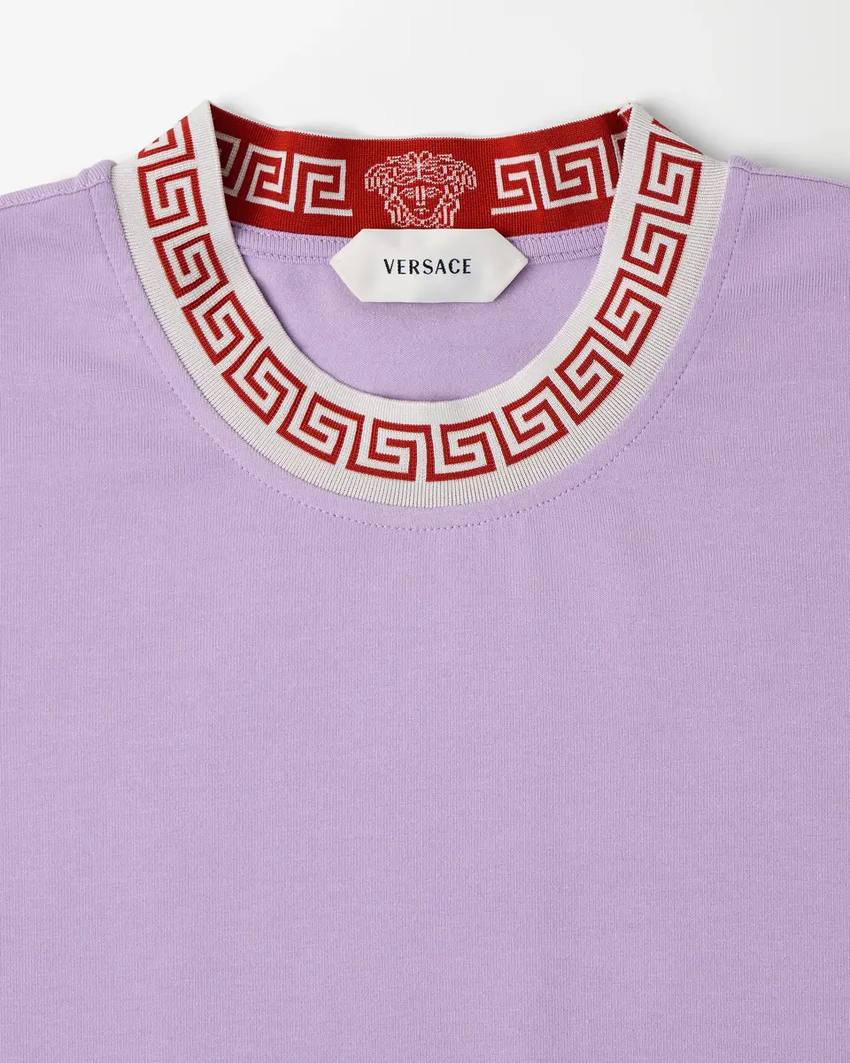 Versace Jacquard Stretch Cotton-Jersey Mini Dress | Thumbnail 2 Versace Jacquard Stretch Cotton-Jersey Mini Dress | Thumbnail 2