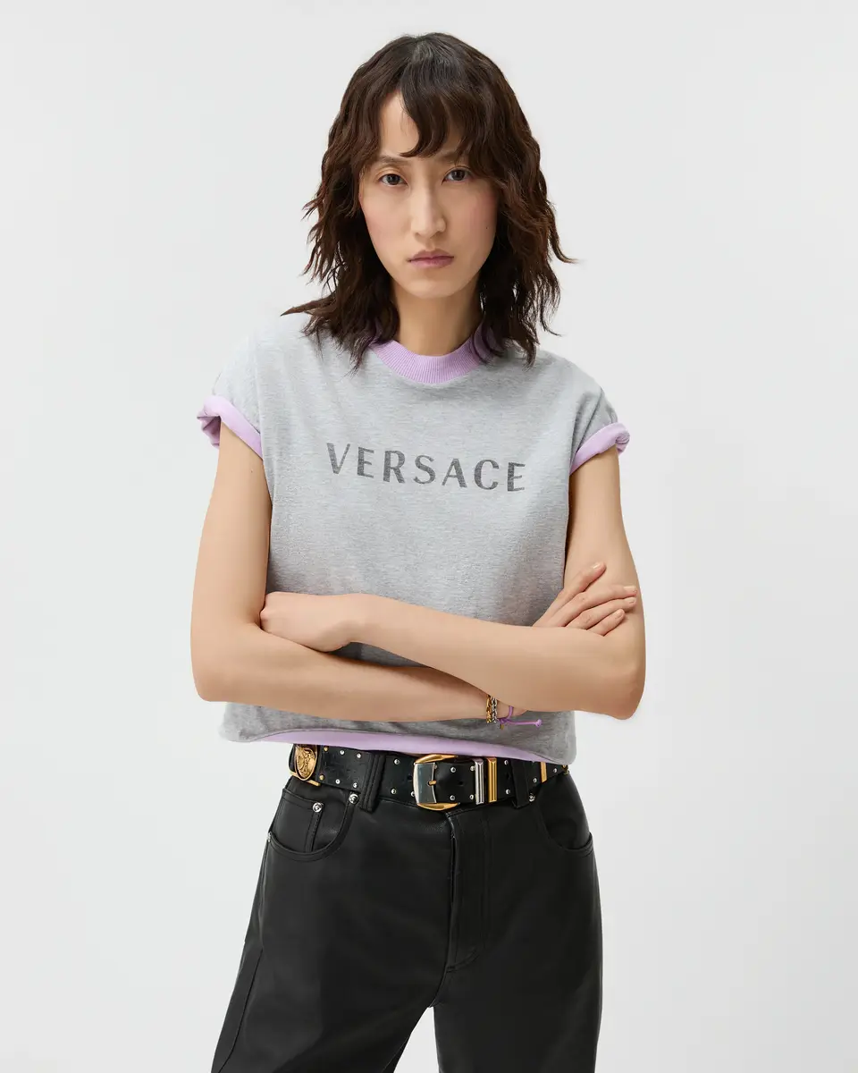 Versace Printed Stretch Cotton-Jersey T-Shirt | Thumbnail 2 Versace Printed Stretch Cotton-Jersey T-Shirt | Thumbnail 2