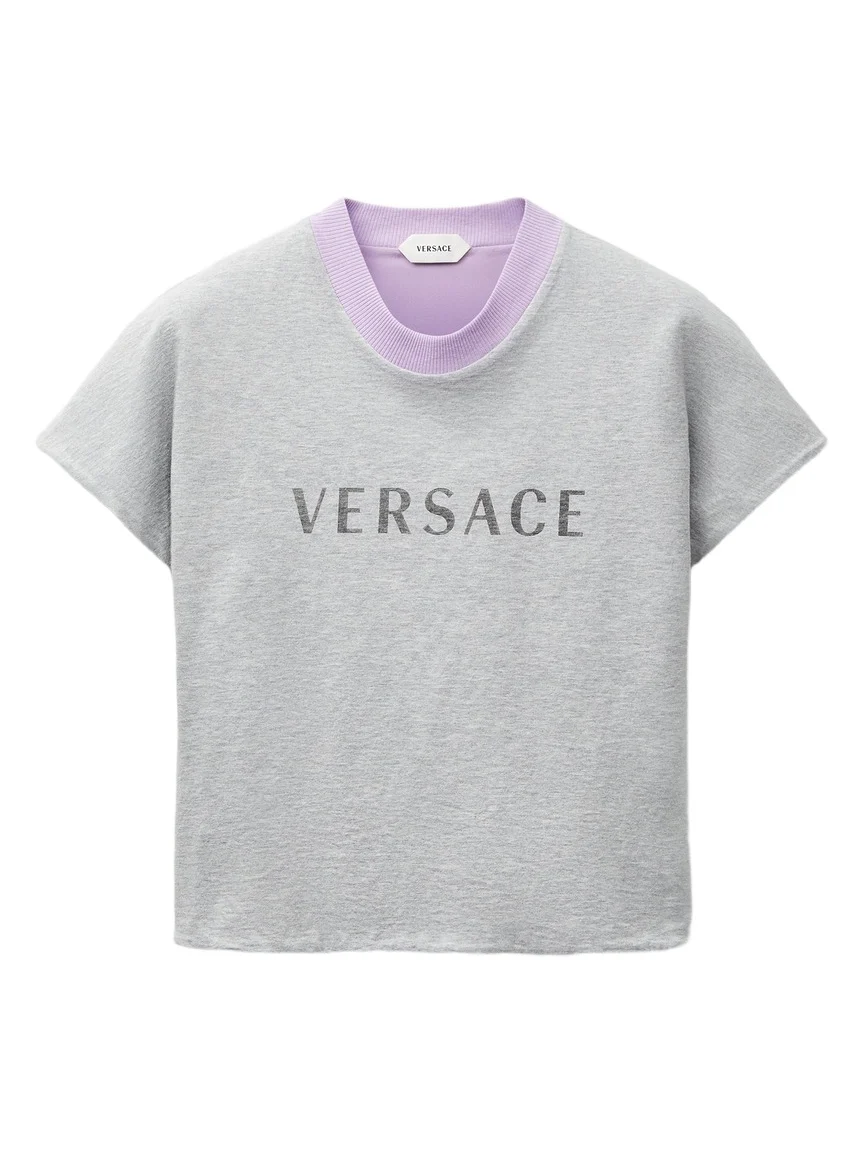 Versace Printed Stretch Cotton-Jersey T-Shirt