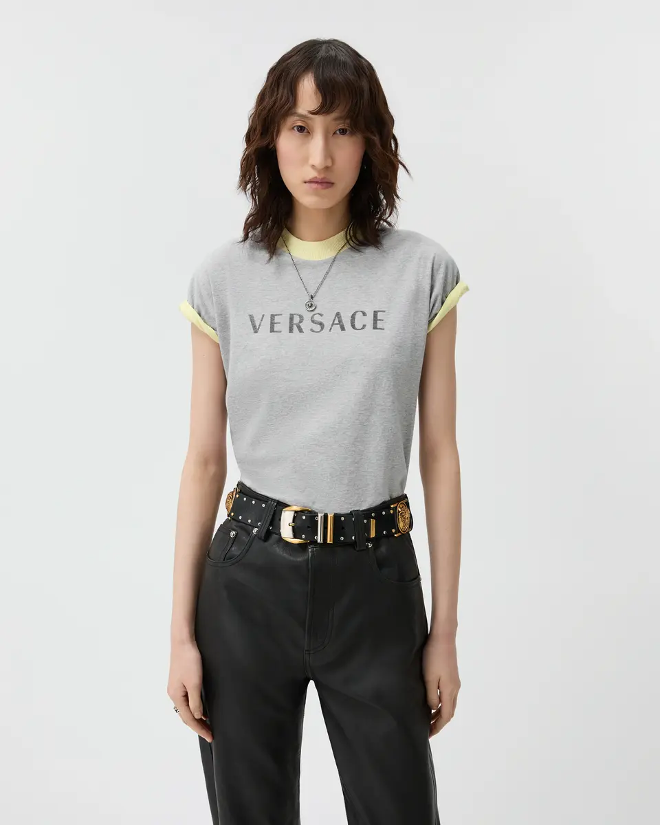 Versace Printed Stretch Cotton-Jersey T-Shirt | Thumbnail 2 Versace Printed Stretch Cotton-Jersey T-Shirt | Thumbnail 2