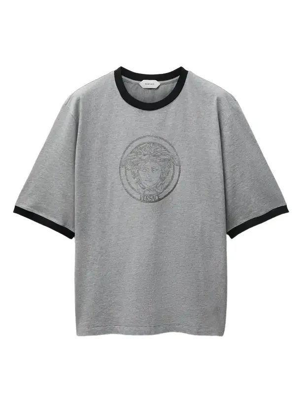 Versace Printed-Logo Cotton Jersey T-Shirt