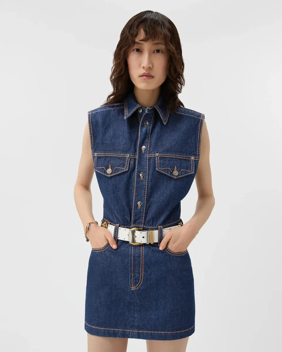 Versace Denim Mini Dress | Thumbnail 2 Versace Denim Mini Dress | Thumbnail 2