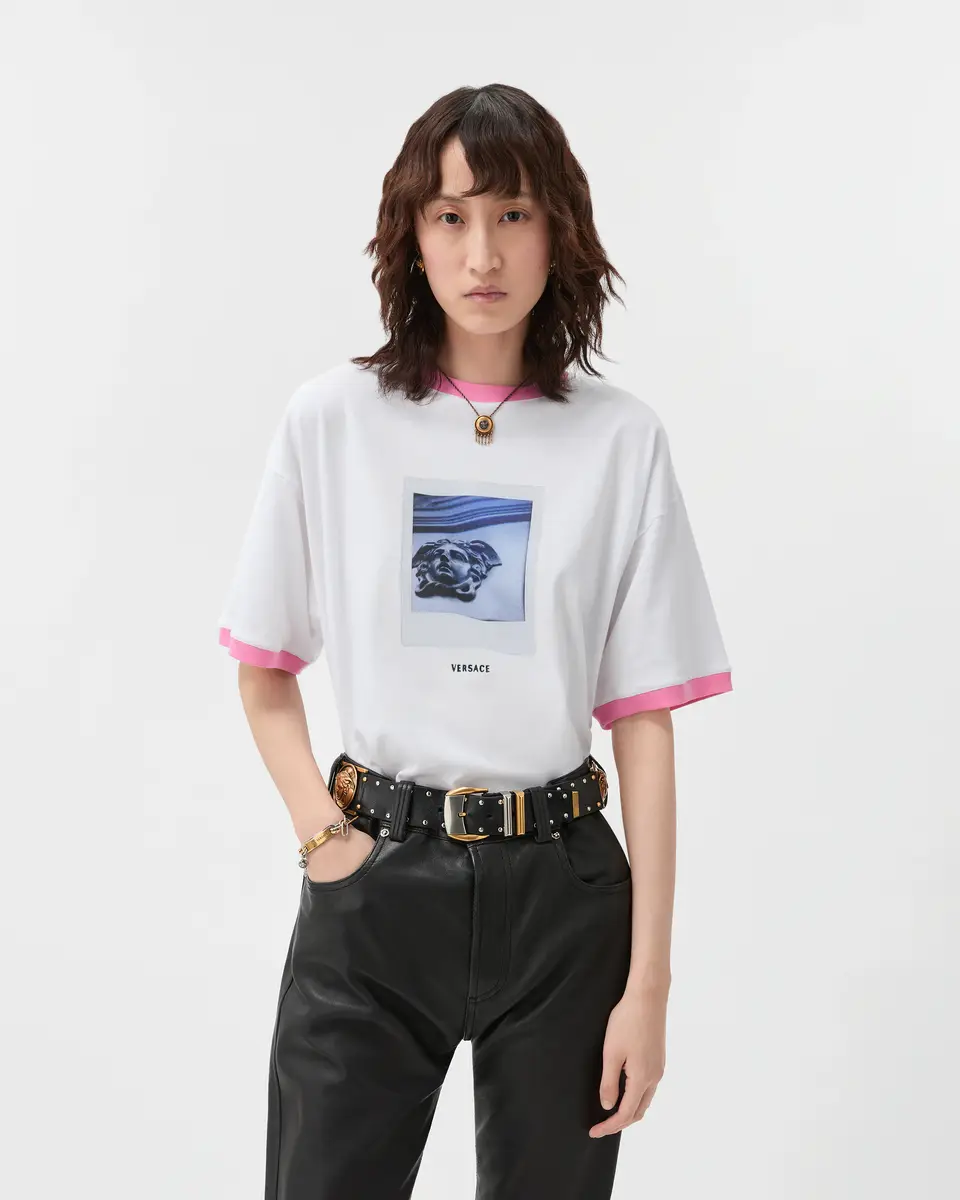 Versace Printed Cotton-Jersey T-Shirt | Thumbnail 2 Versace Printed Cotton-Jersey T-Shirt | Thumbnail 2