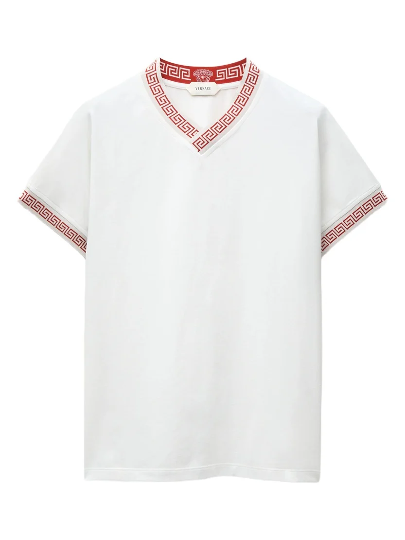 Versace Jacquard Stretch Cotton-Jersey Slim T-Shirt
