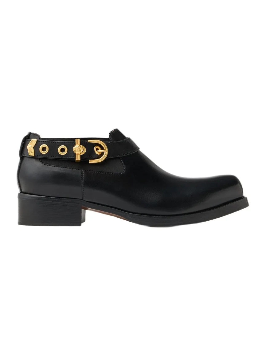 Versace Orlando Leather Chelsea Boots