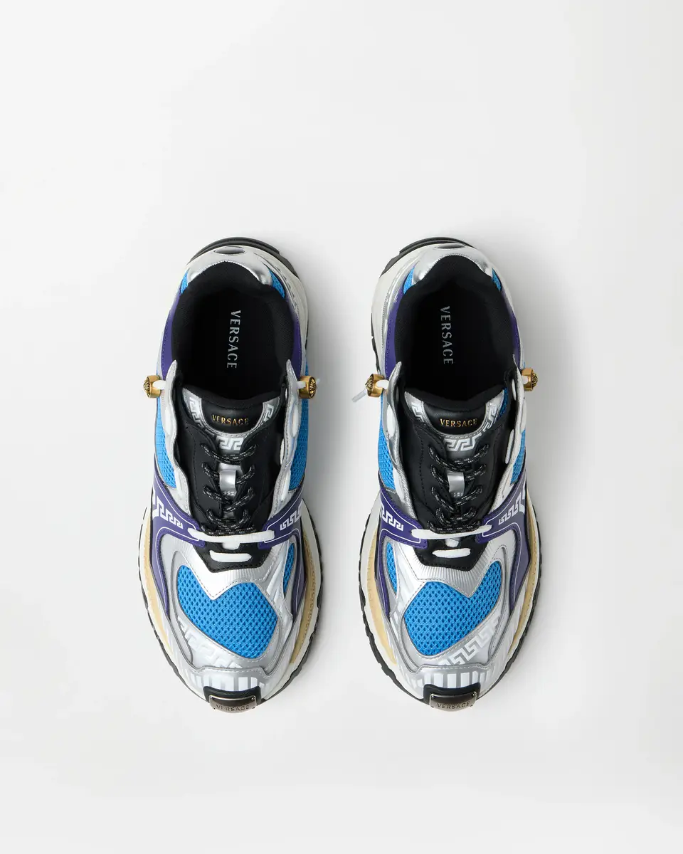 Versace Icaro Metallic Leather Sneakers | Thumbnail 2