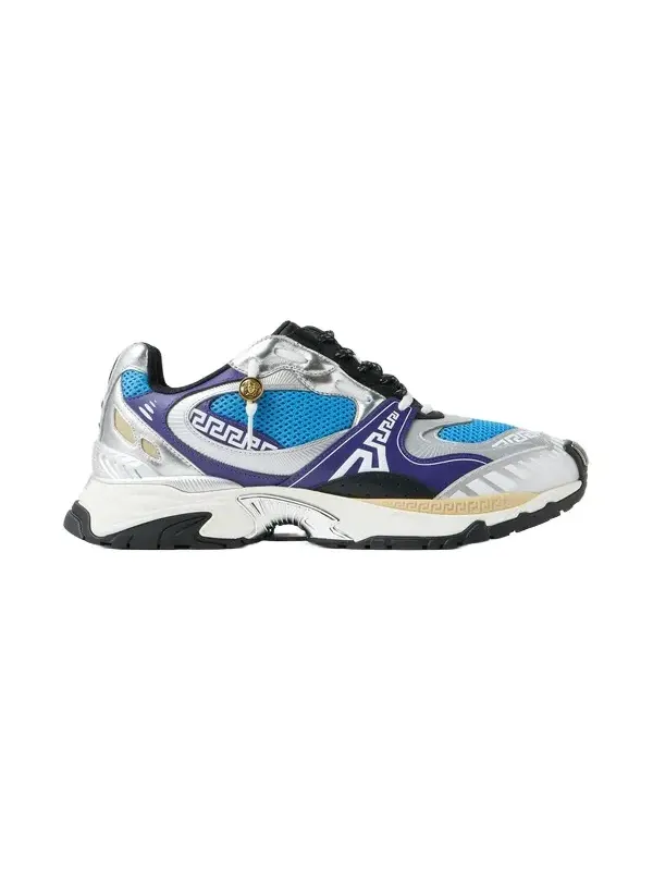 Versace Icaro Metallic Leather Sneakers