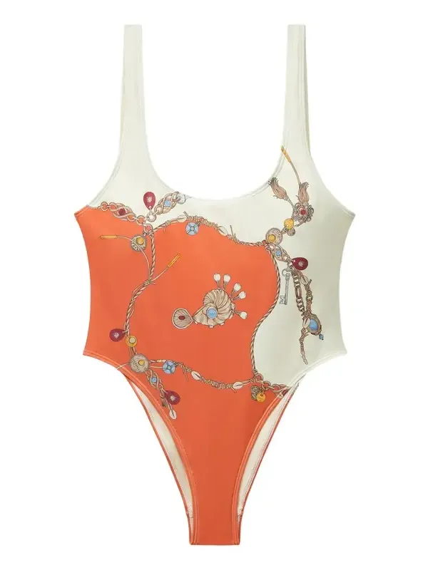 Printed One-Piece Swimsuit Printed One-Piece Swimsuit
