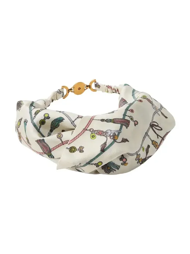 Printed Silk Twill Headband Printed Silk Twill Headband
