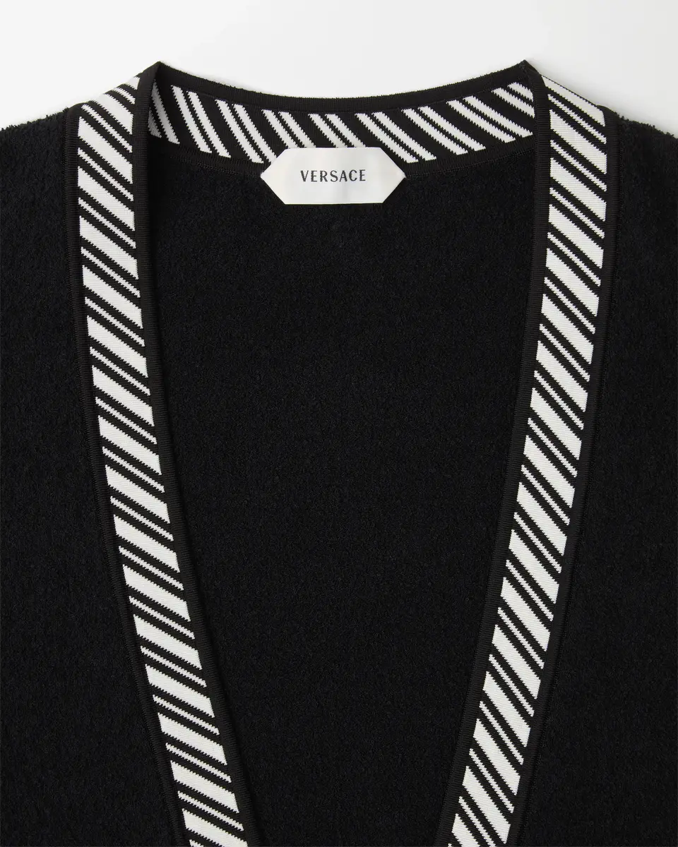 Versace Terry-Knit Cotton V-Neck Cardigan | Thumbnail 2