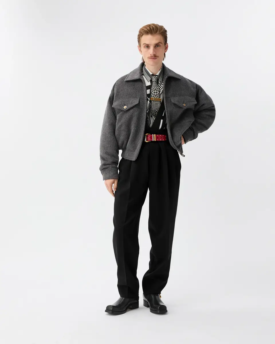 Versace Stretch Wool Tailored Pants | Thumbnail 2