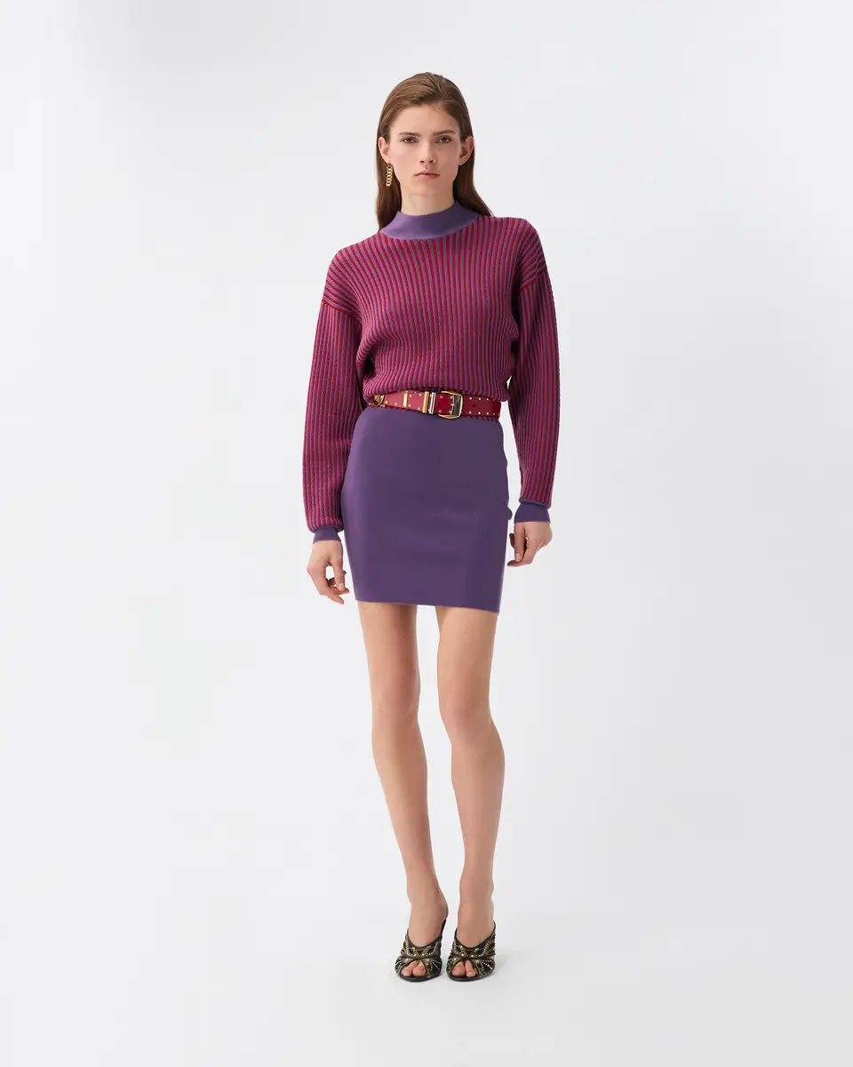 Versace Wool Micro Cable-Knit Mini Dress | Thumbnail 2