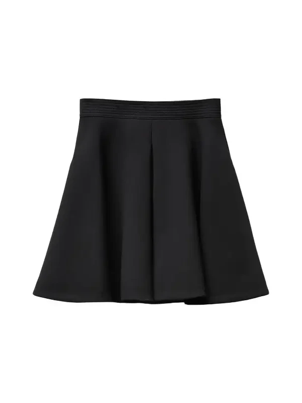 Natté Wool Mini Skirt