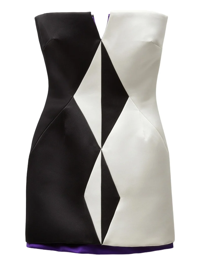 Versace Silk Duchesse Mini Dress