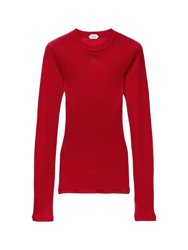 Logo-Embroidered Wool Knit T-Shirt