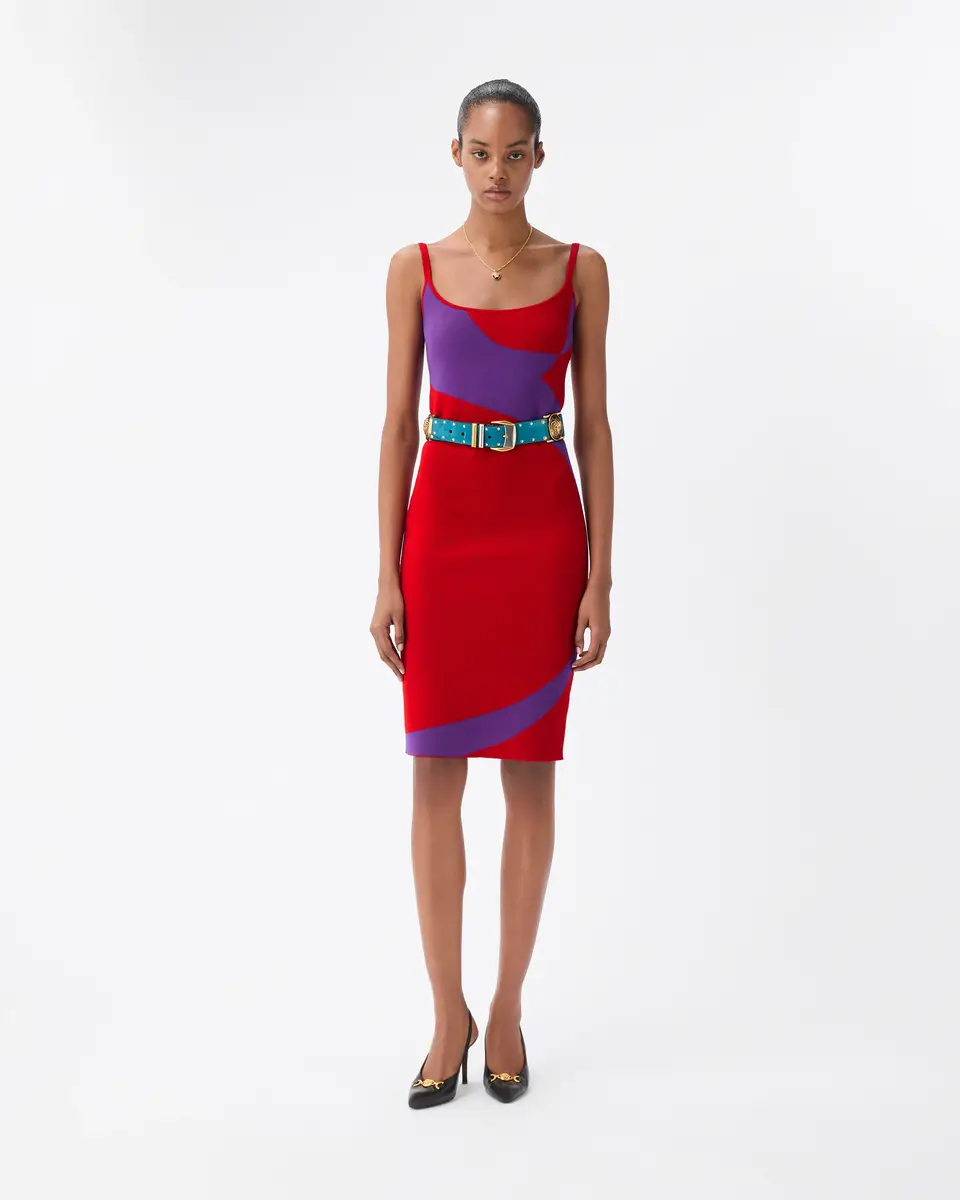Versace Stretch Wool Knit Mini Dress | Thumbnail 2 Versace Stretch Wool Knit Mini Dress | Thumbnail 2