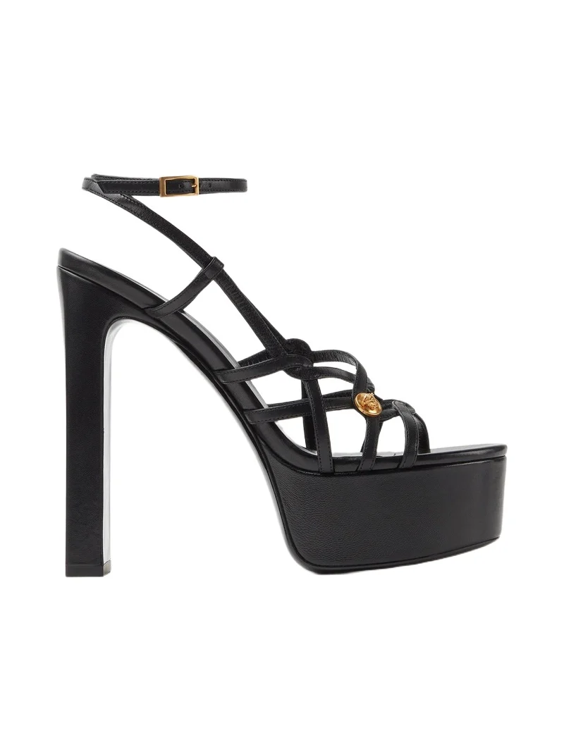 Versace Valentina Nappa Platform Sandals 140 mm