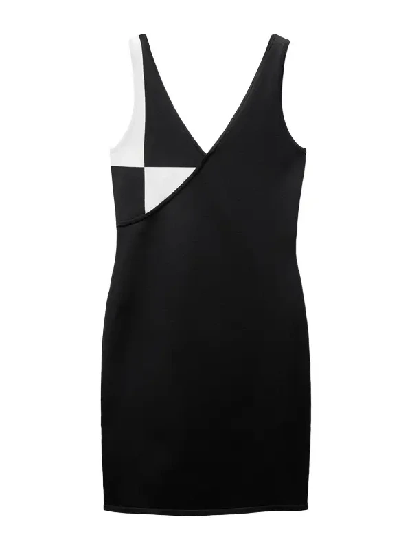 Stretch Wool Knit Mini Dress