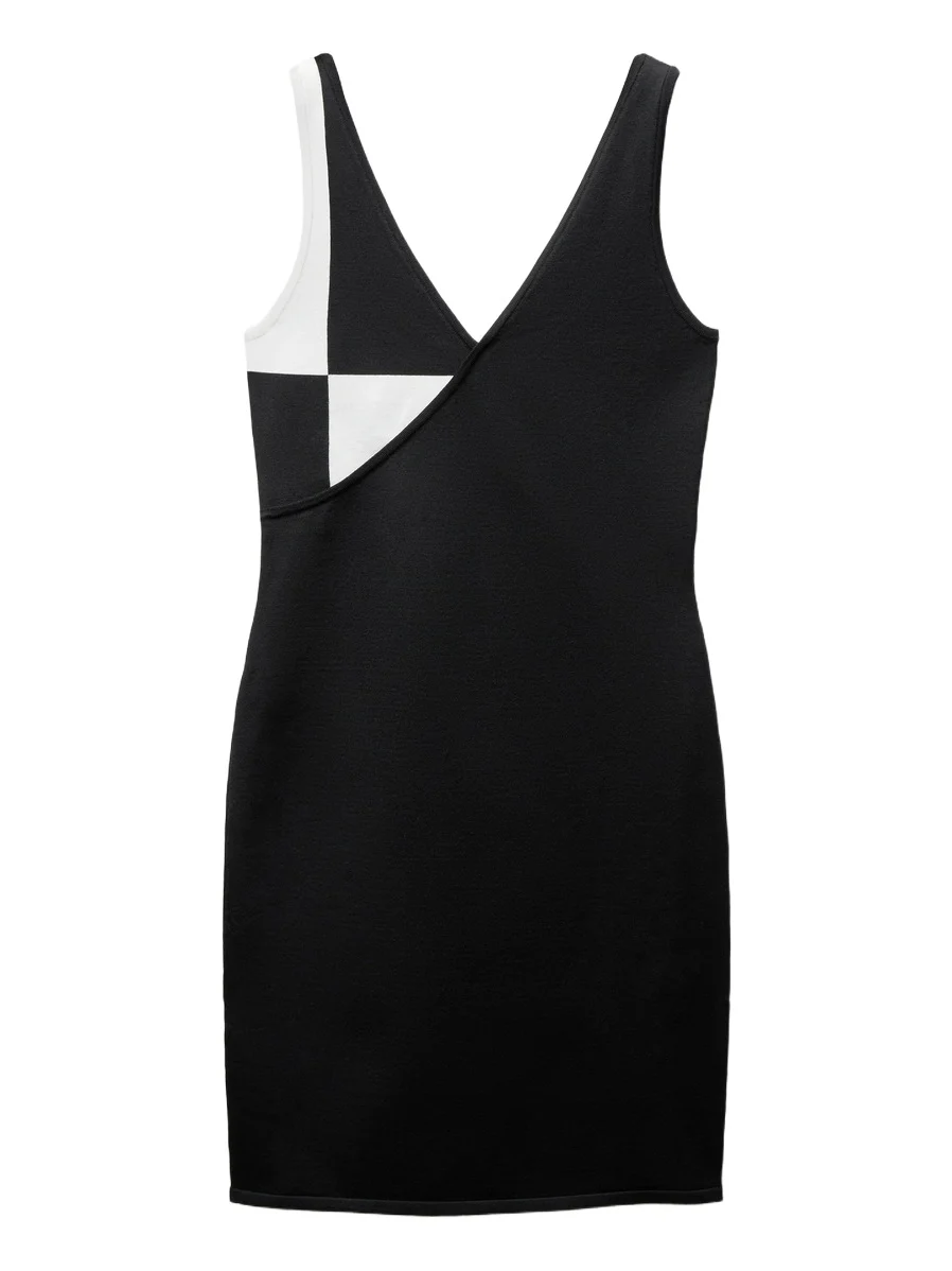 Versace Stretch Wool Knit Mini Dress