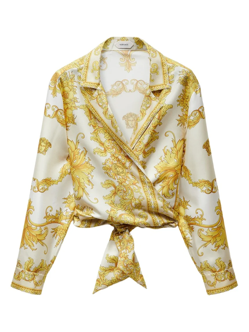 Printed Silk Twill Shirt