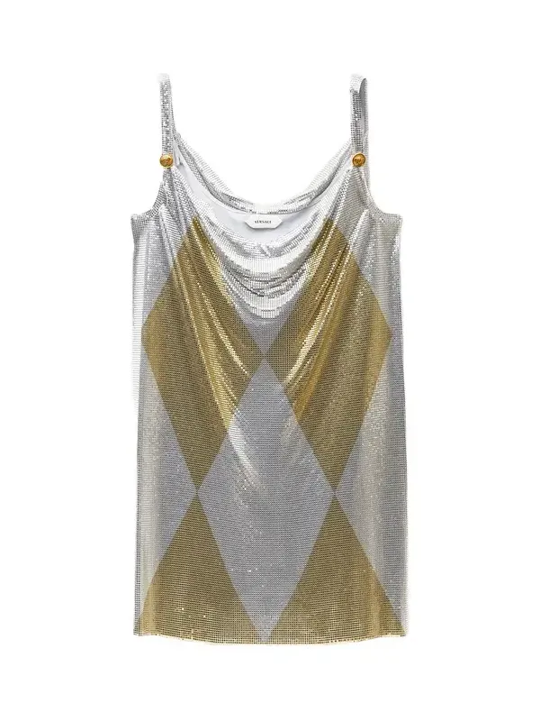 Metal Mesh Mini Dress