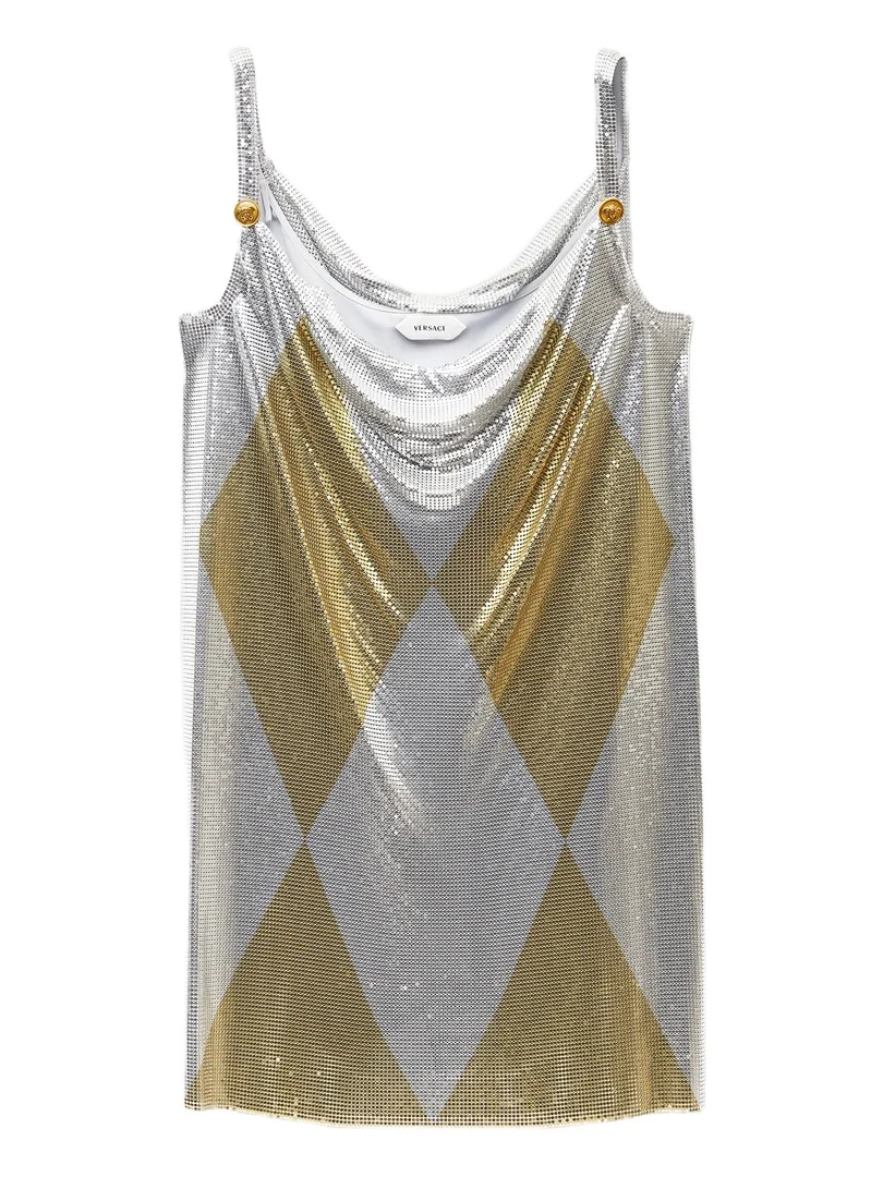 Versace Metal Mesh Mini Dress
