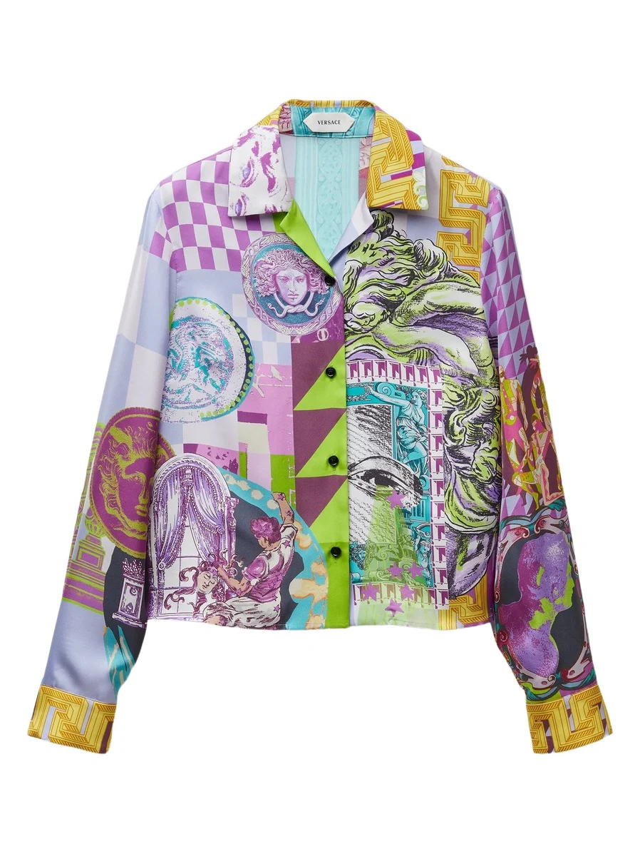 Printed Silk Twill Shirt