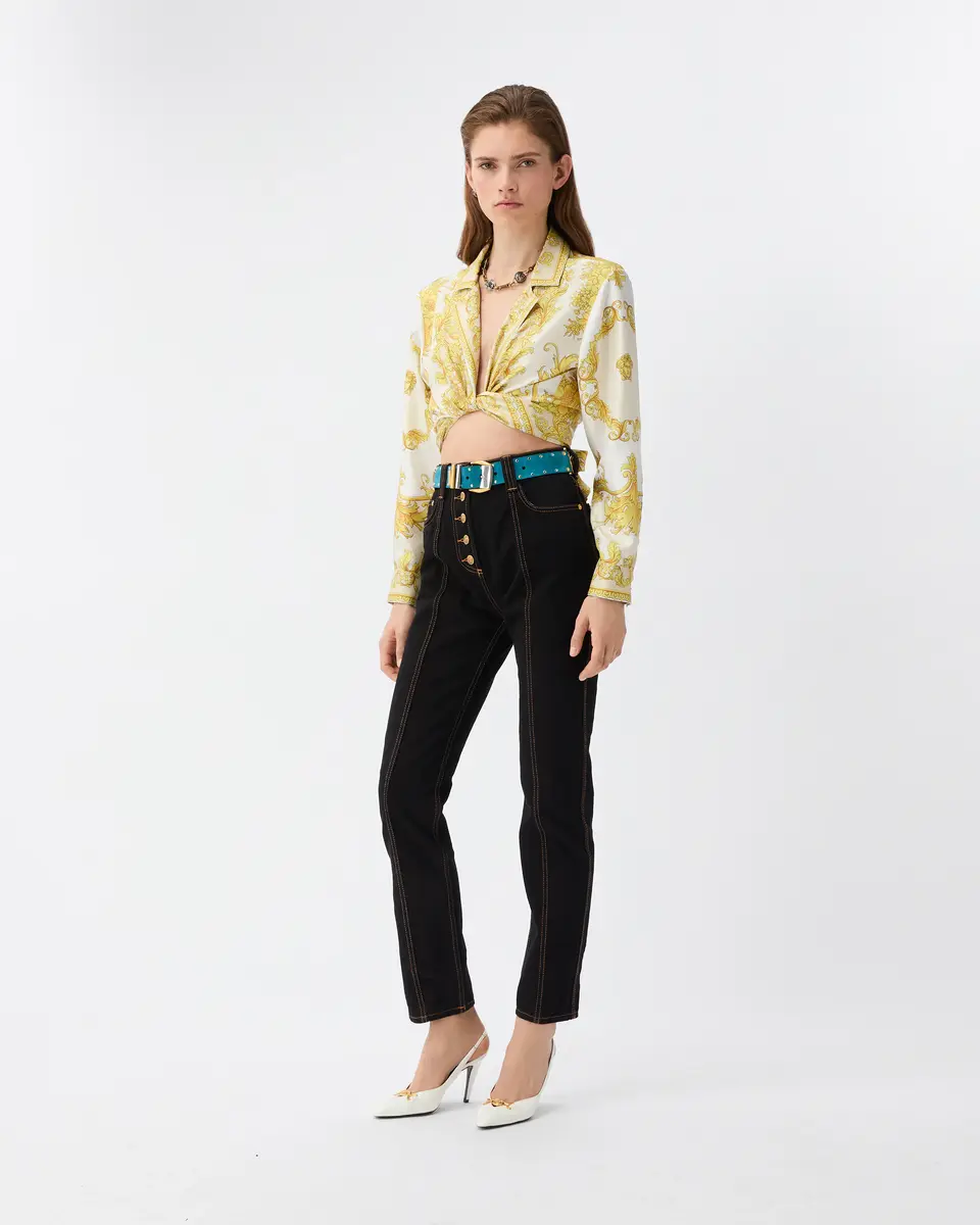 Versace High Waist Straight Jeans | Thumbnail 2 Versace High Waist Straight Jeans | Thumbnail 2