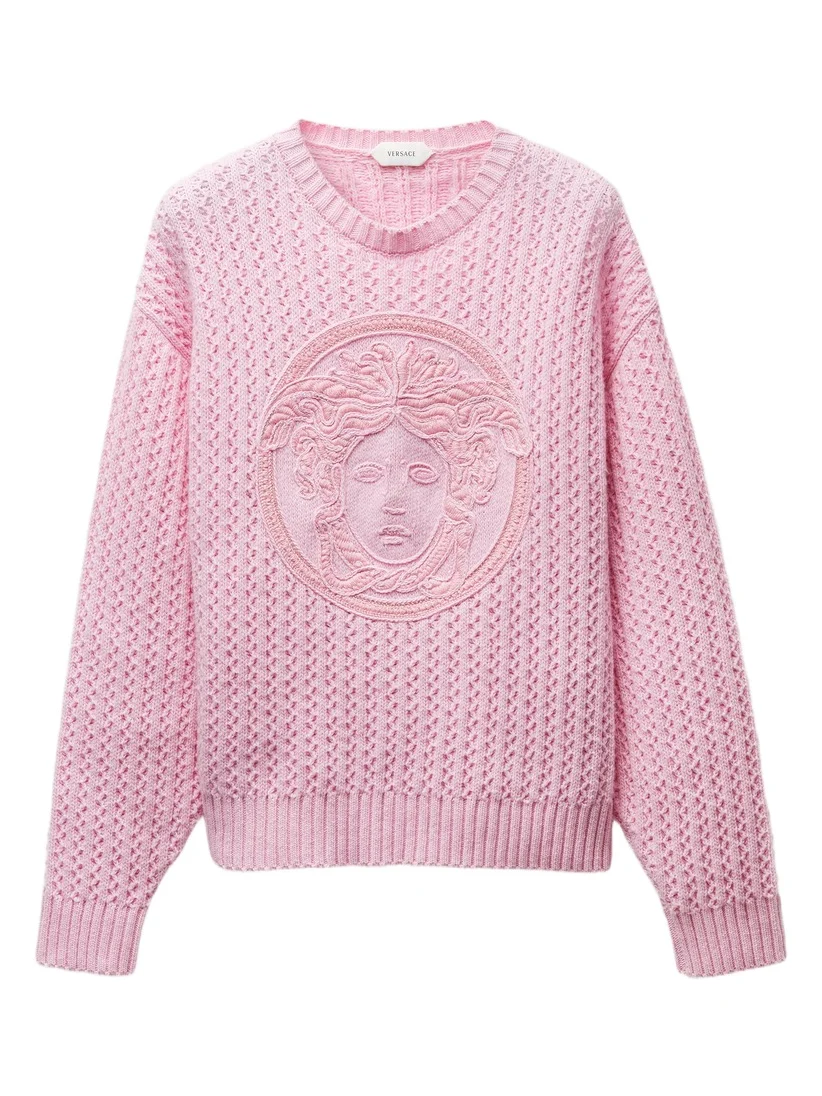 Embroidered Wool & Cashmere Knit Sweater