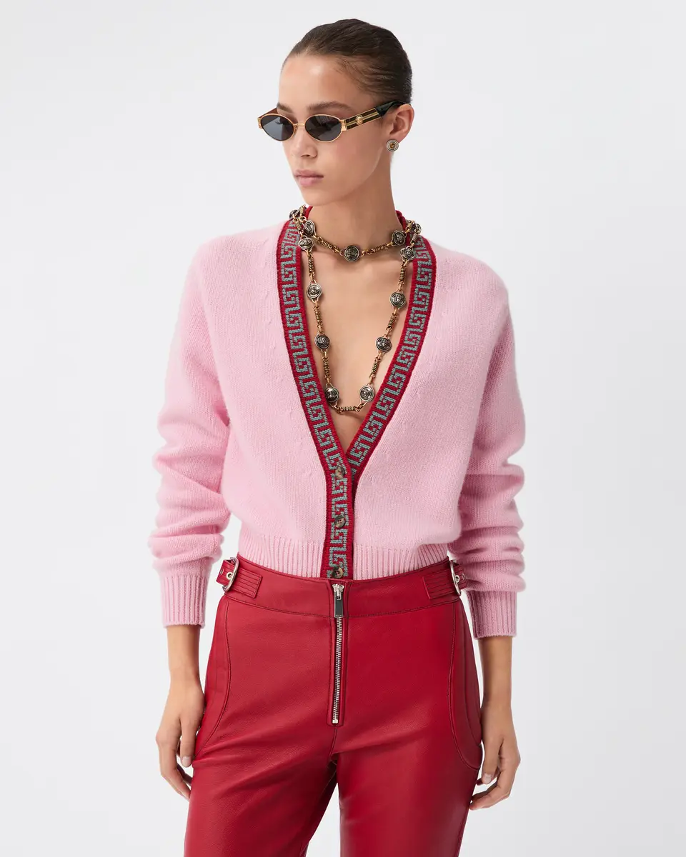 Versace Wool & Cashmere Knit Cardigan | Thumbnail 2