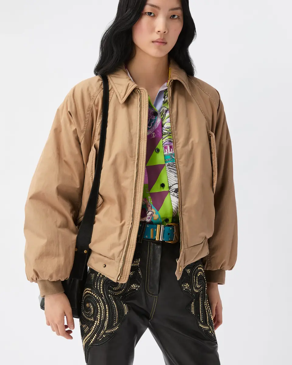 Versace Embroidered Cotton Gabardine Blouson | Thumbnail 2 Versace Embroidered Cotton Gabardine Blouson | Thumbnail 2
