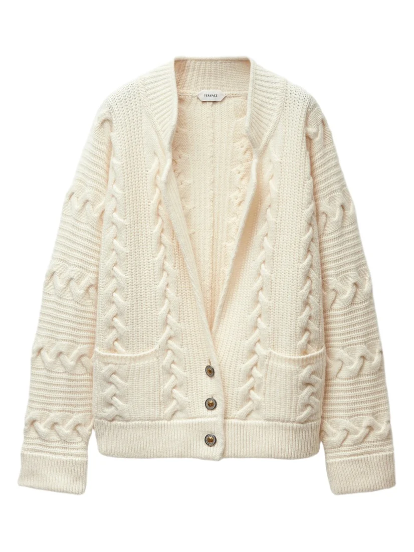 Wool & Cashmere Cable-Knit Cardigan
