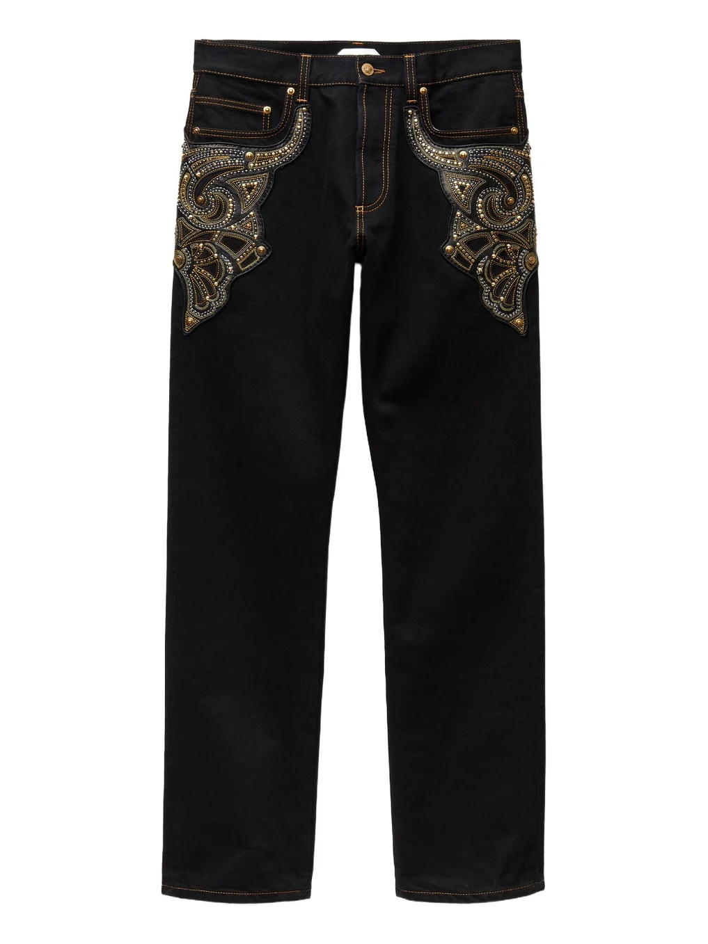 Embroidered Straight Jeans Embroidered Straight Jeans