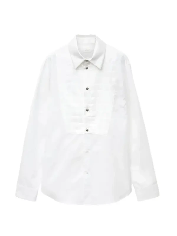 Cotton Poplin and Silk Satin Regular Fit Shirt