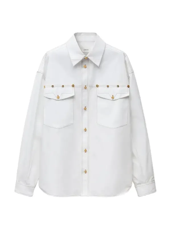 Embroidered-Detail Cotton-Poplin Shirt