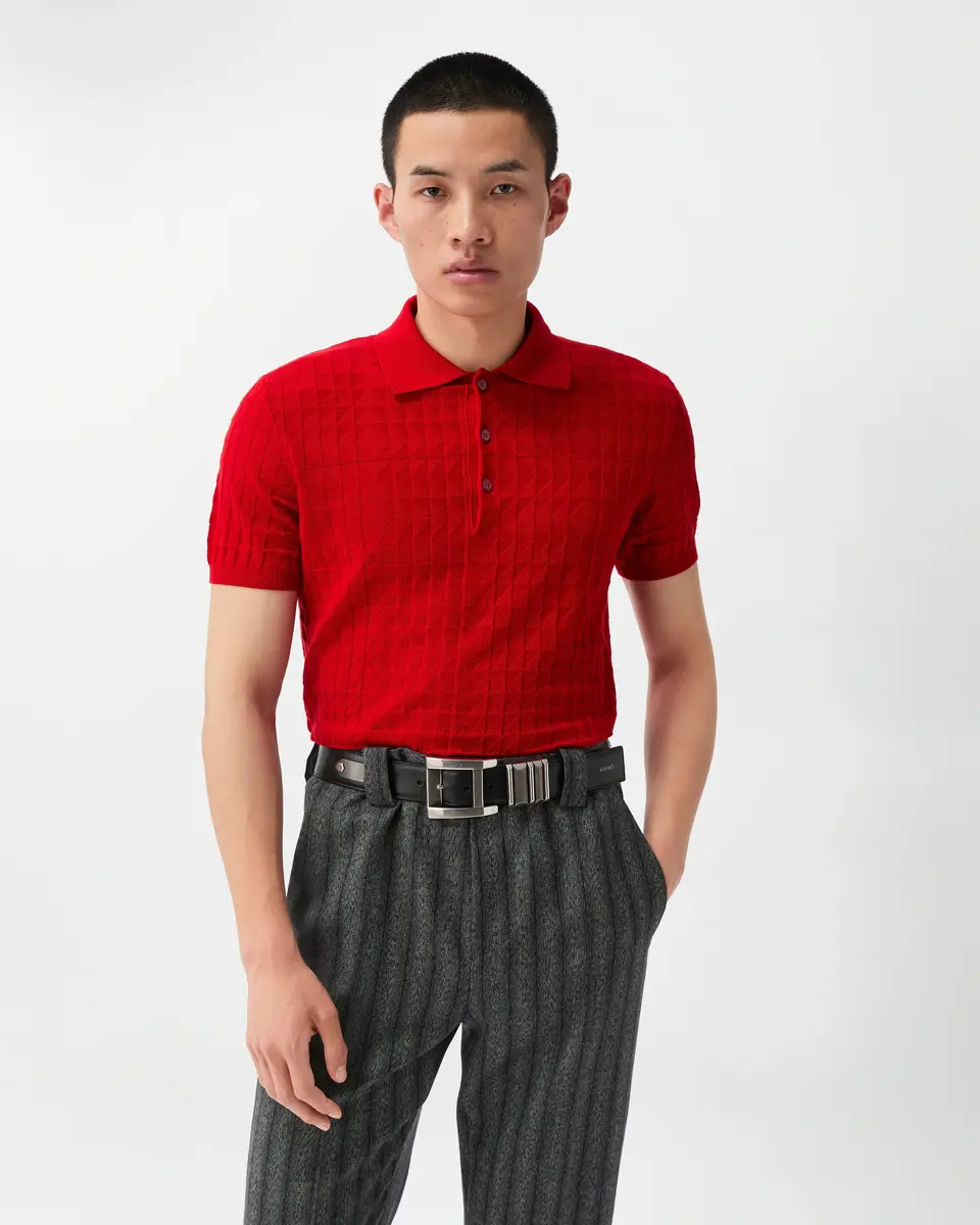 Versace Wool Knit Polo | Thumbnail 2 Versace Wool Knit Polo | Thumbnail 2