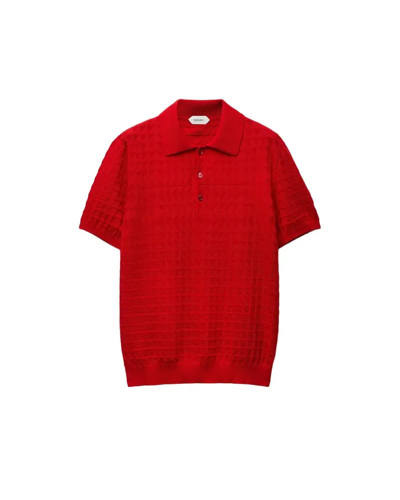 Versace Wool Knit Polo | Image 1 Versace Wool Knit Polo | Image 1