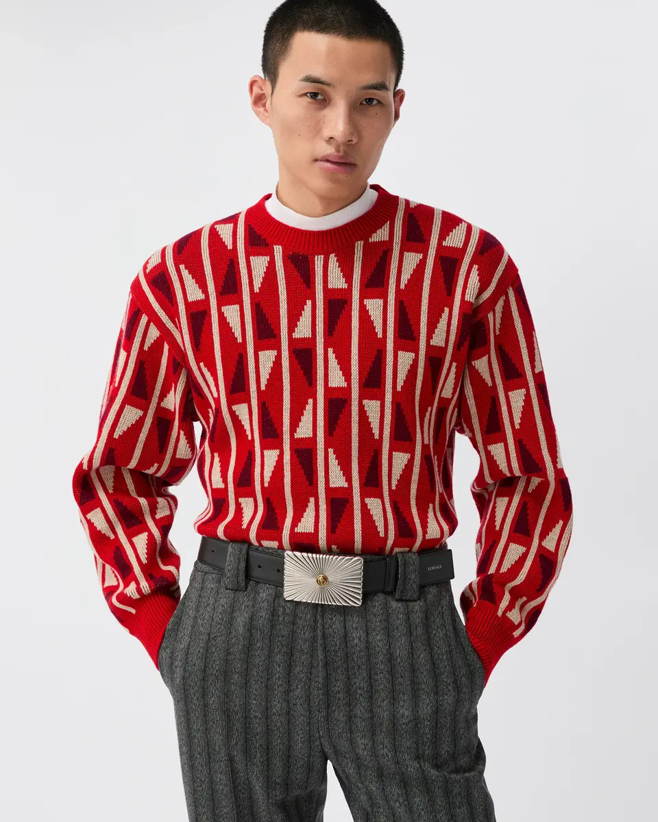 Versace Jacquard Wool & Cashmere Knit Sweater | Thumbnail 2 Versace Jacquard Wool & Cashmere Knit Sweater | Thumbnail 2