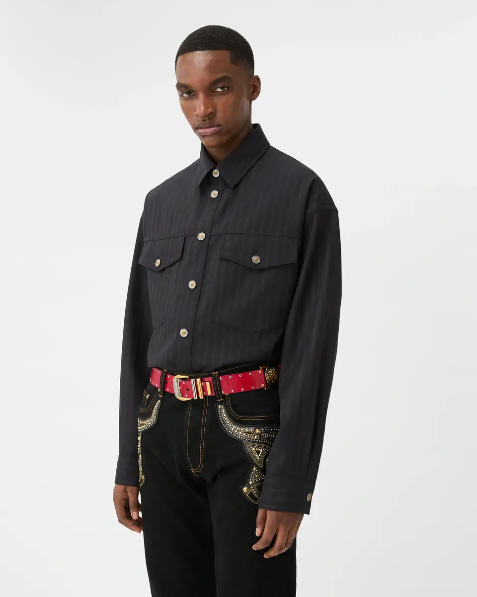Versace Jacquard Wool Blouson | Thumbnail 2 Versace Jacquard Wool Blouson | Thumbnail 2