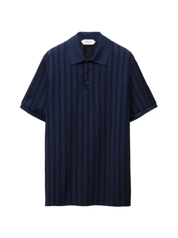 Versace Jacquard Cotton Piqué Polo