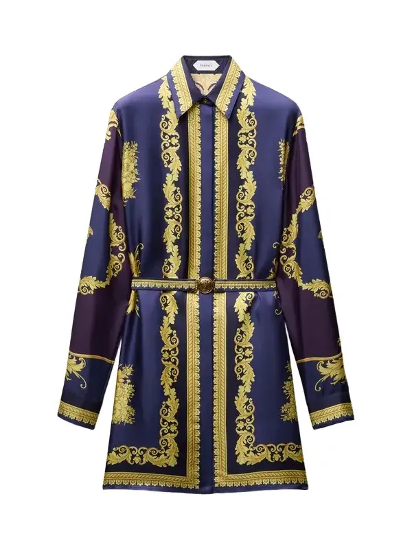 Printed Silk Twill Mini Dress Printed Silk Twill Mini Dress