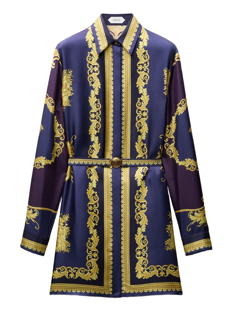 Printed Silk Twill Mini Dress Printed Silk Twill Mini Dress