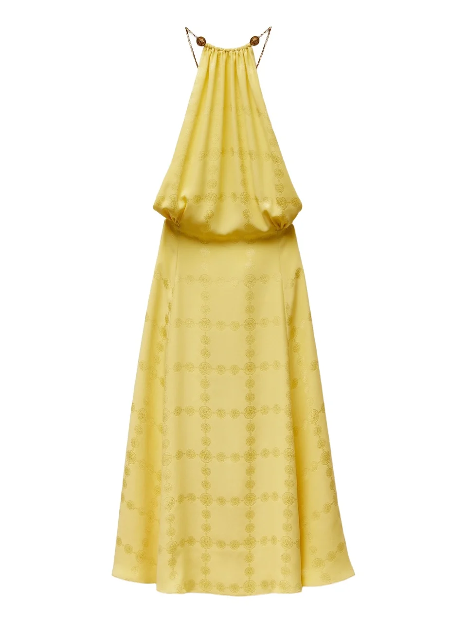 Jacquard Silk Crêpe Satin Midi Dress