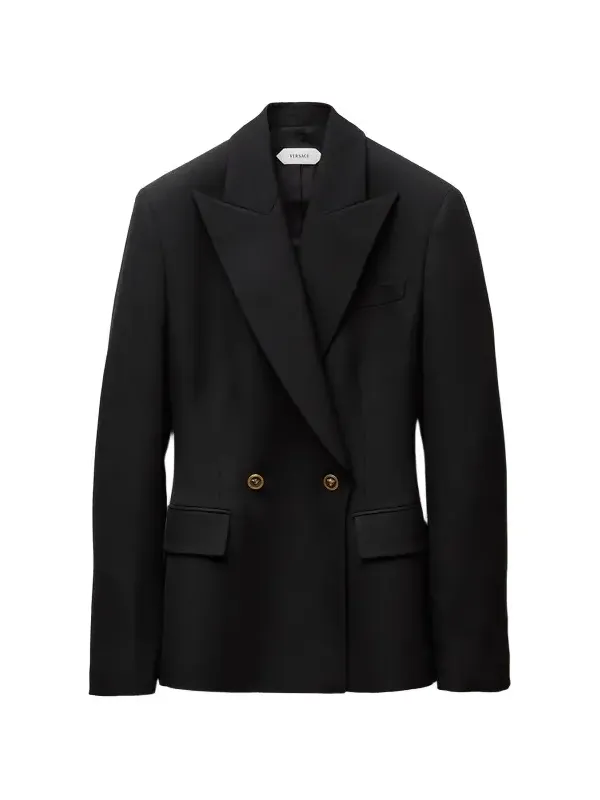 Versace Wool Grain De Poudre Blazer