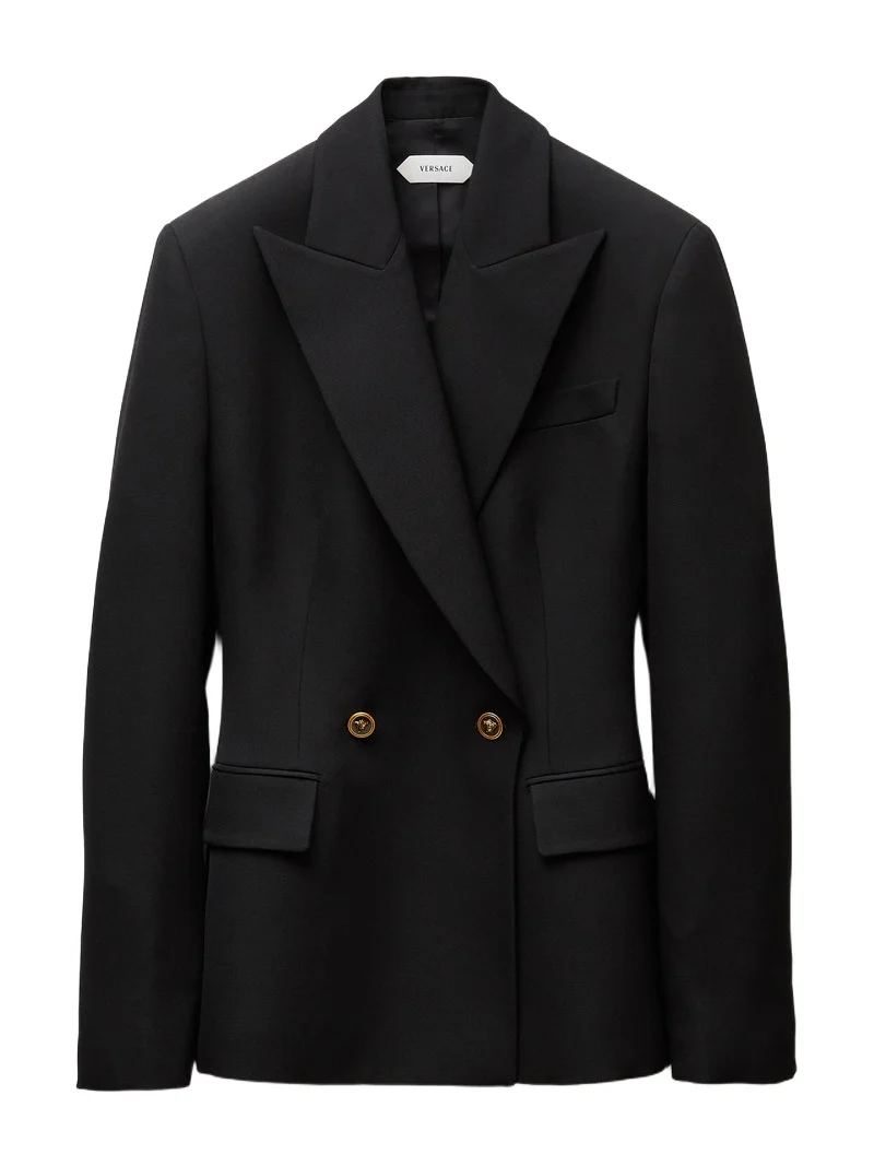 Versace Wool Grain De Poudre Blazer