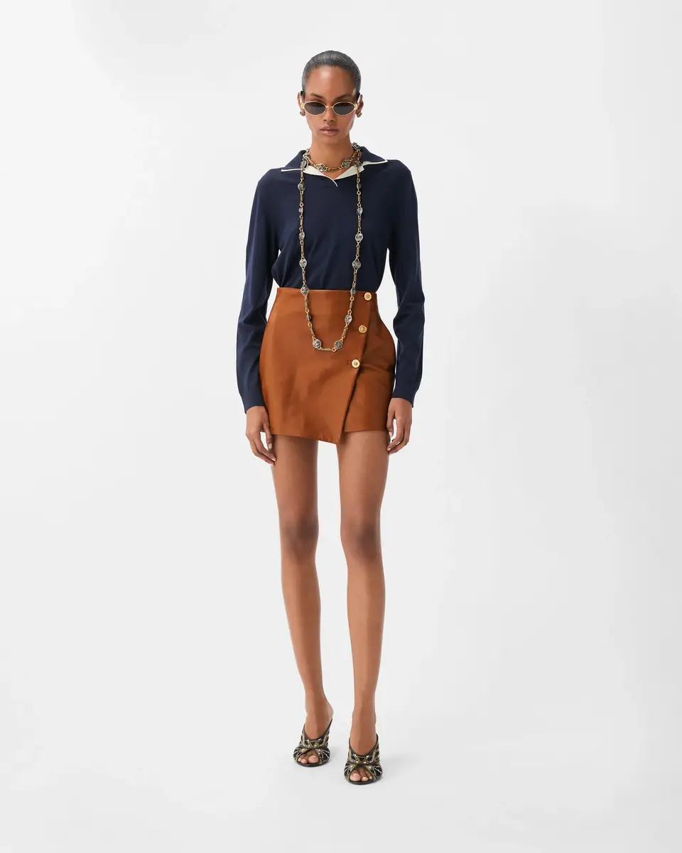 Versace Nappa Plongé Mini Skirt | Thumbnail 2 Versace Nappa Plongé Mini Skirt | Thumbnail 2