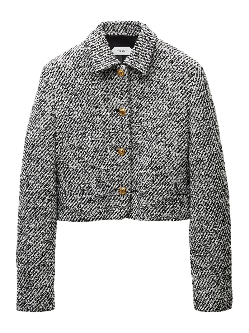 Cropped Wool Bouclé Blouson