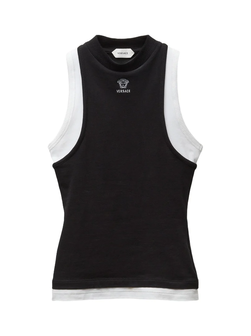 Embroidered-Logo Stretch Cotton-Jersey Tank Top Embroidered-Logo Stretch Cotton-Jersey Tank Top