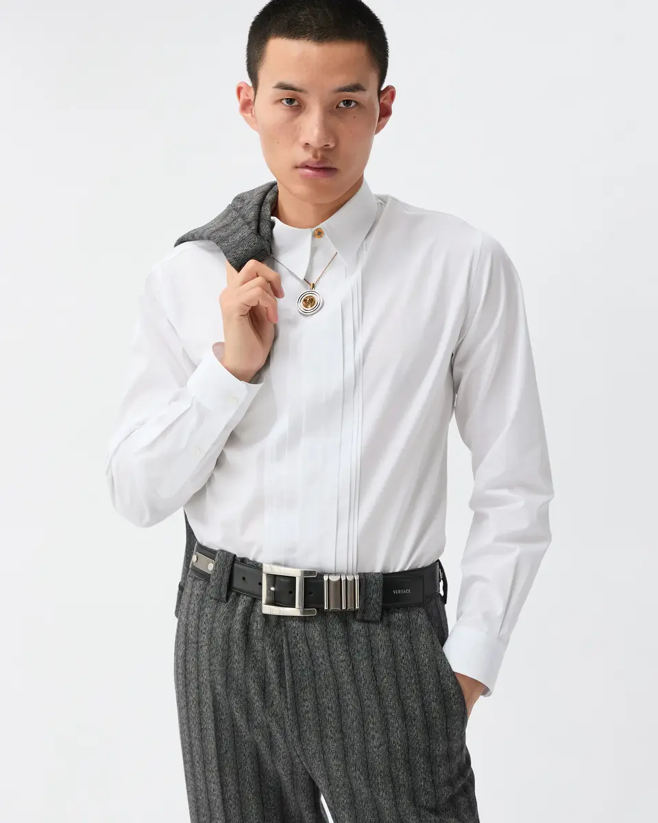 Versace Cotton Poplin Slim Shirt | Thumbnail 2